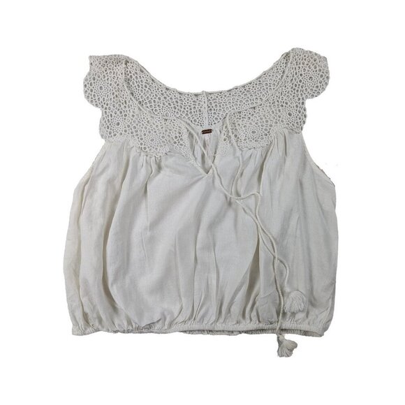 Free People Clover Crochet Sleeveless Camisole Top Size Medium - Picture 1 of 6